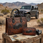 Wild & Free Jeep Personalized Leather Bag + Free Wallet
