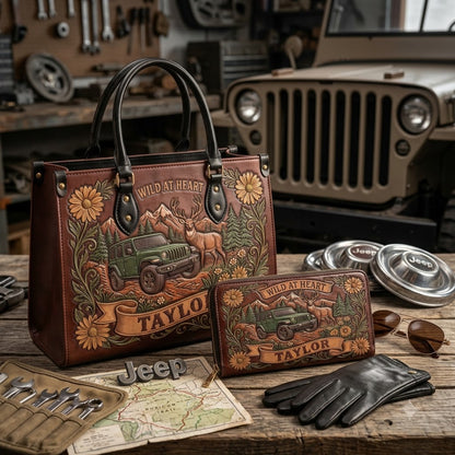Wild At Heart Personalized Leather Bag + Free Wallet