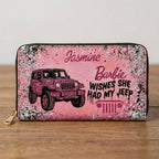 Barbie Wish She Had My Jeep Personalized Leather Bag + Free Wallet