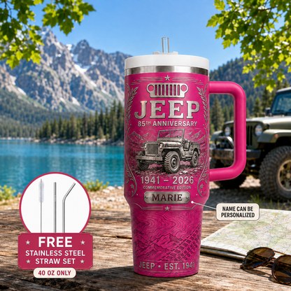 Personalized  Jeep 85th Anniversary Tumbler 40oz, 30oz, 20oz