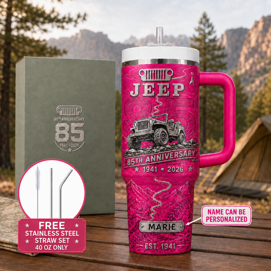 Personalized  Jeep 85th Anniversary Tumbler 40oz, 30oz, 20oz V3