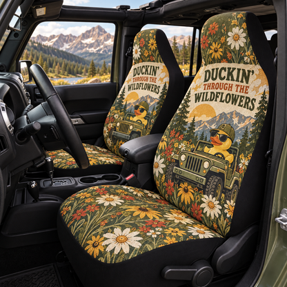 Duckin’ Through the Wildflowers Car Seat Cover