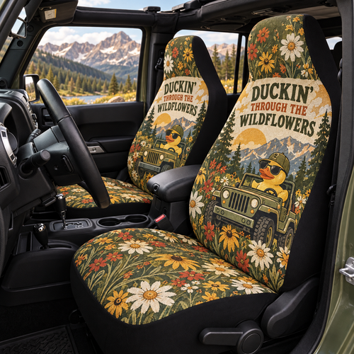 Duckin’ Through the Wildflowers Car Seat Cover