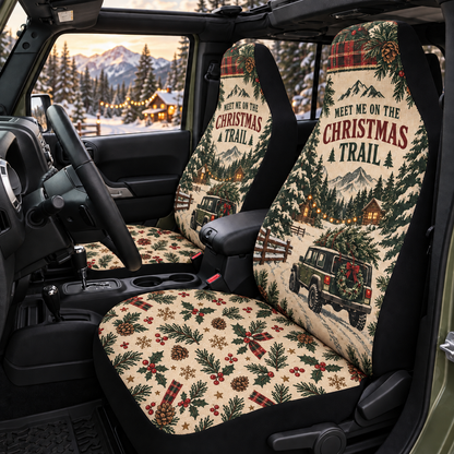 Christmas Tree Trail Car Seat Cover