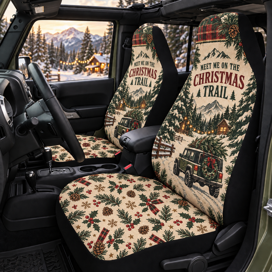 Christmas Tree Trail Car Seat Cover