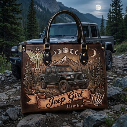 Jeep Girl By Night Personalized Leather Bag + Free Wallet