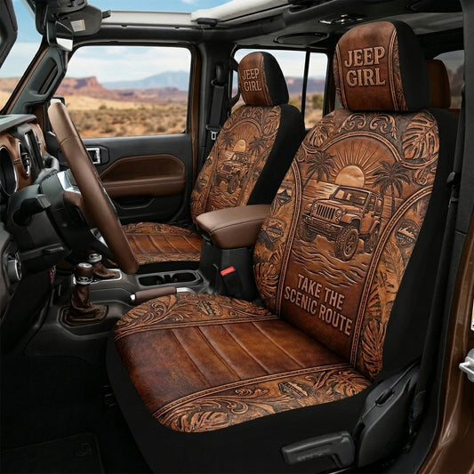 Take The Scenic Route Car Seat Cover