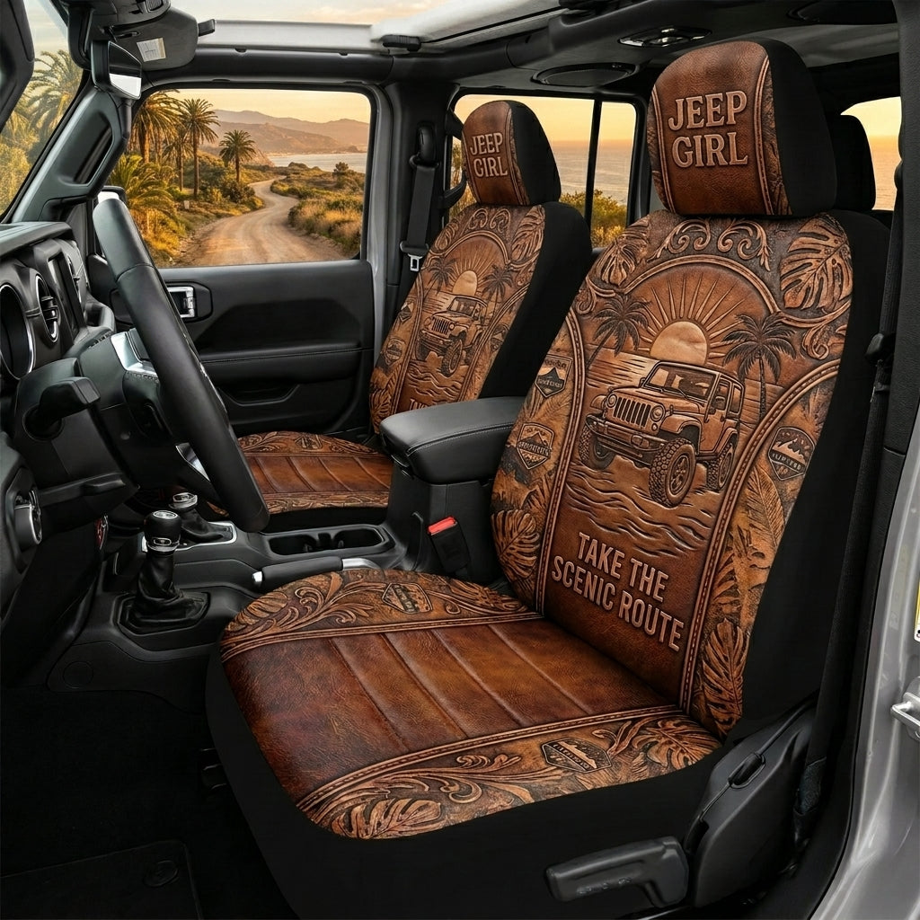 Take The Scenic Route Car Seat Cover