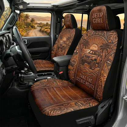 Take The Scenic Route Car Seat Cover