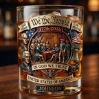 250th Anniversary America Personalized 11OZ Round Whiskey Glass