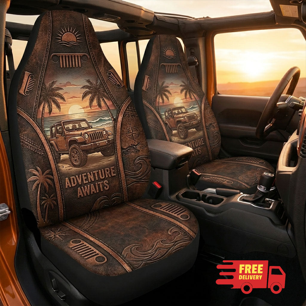 Adventure Awaits Car Seat Cover