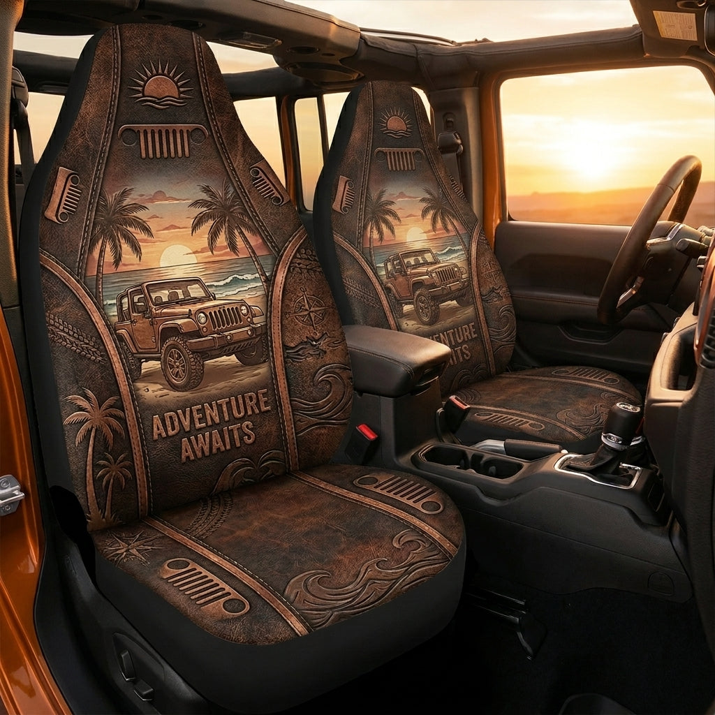 Adventure Awaits Car Seat Cover