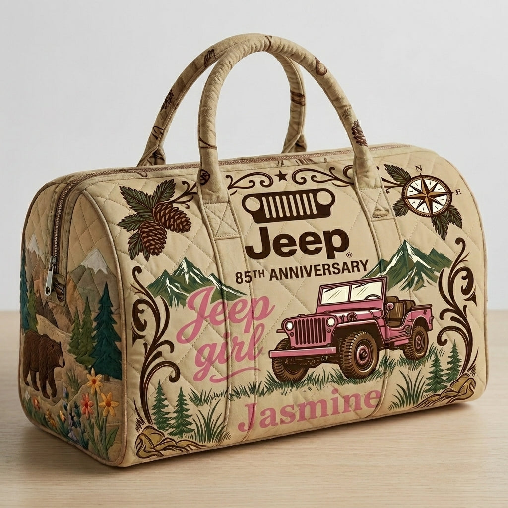 85th Anniversary Jeep Personalized Quilted Pillow Bag