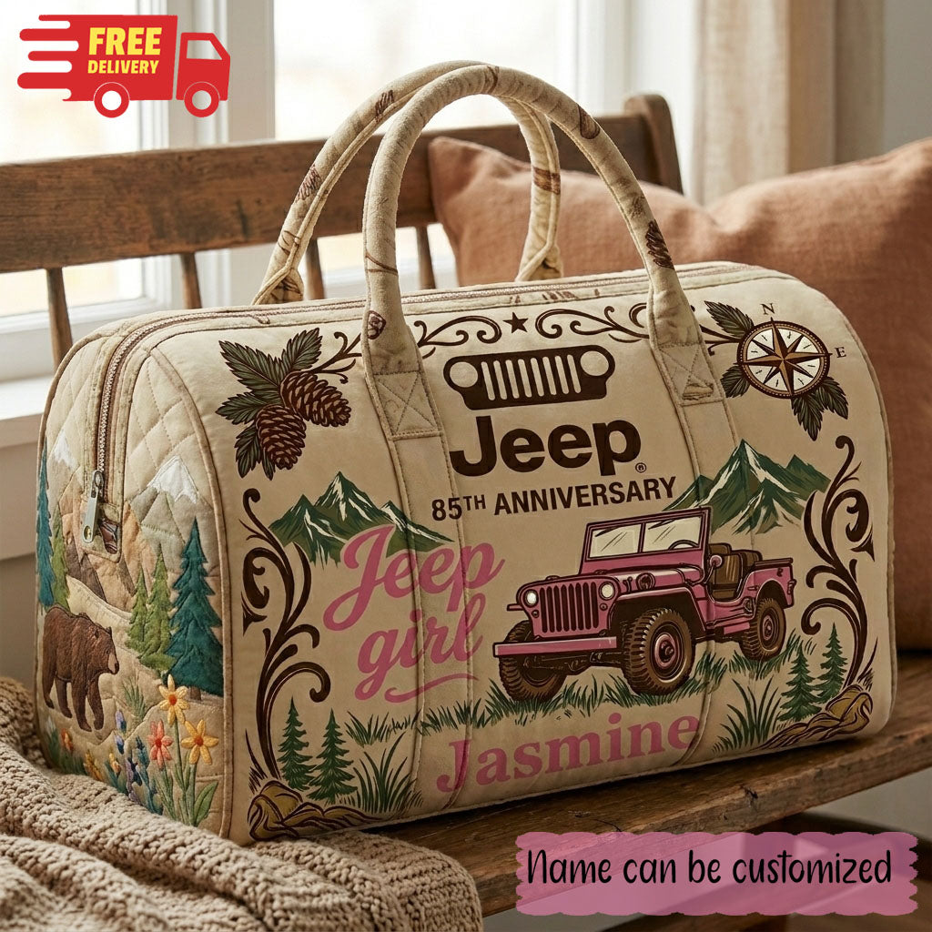 85th Anniversary Jeep Personalized Quilted Pillow Bag