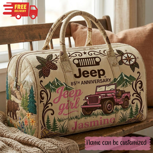 85th Anniversary Jeep Personalized Quilted Pillow Bag