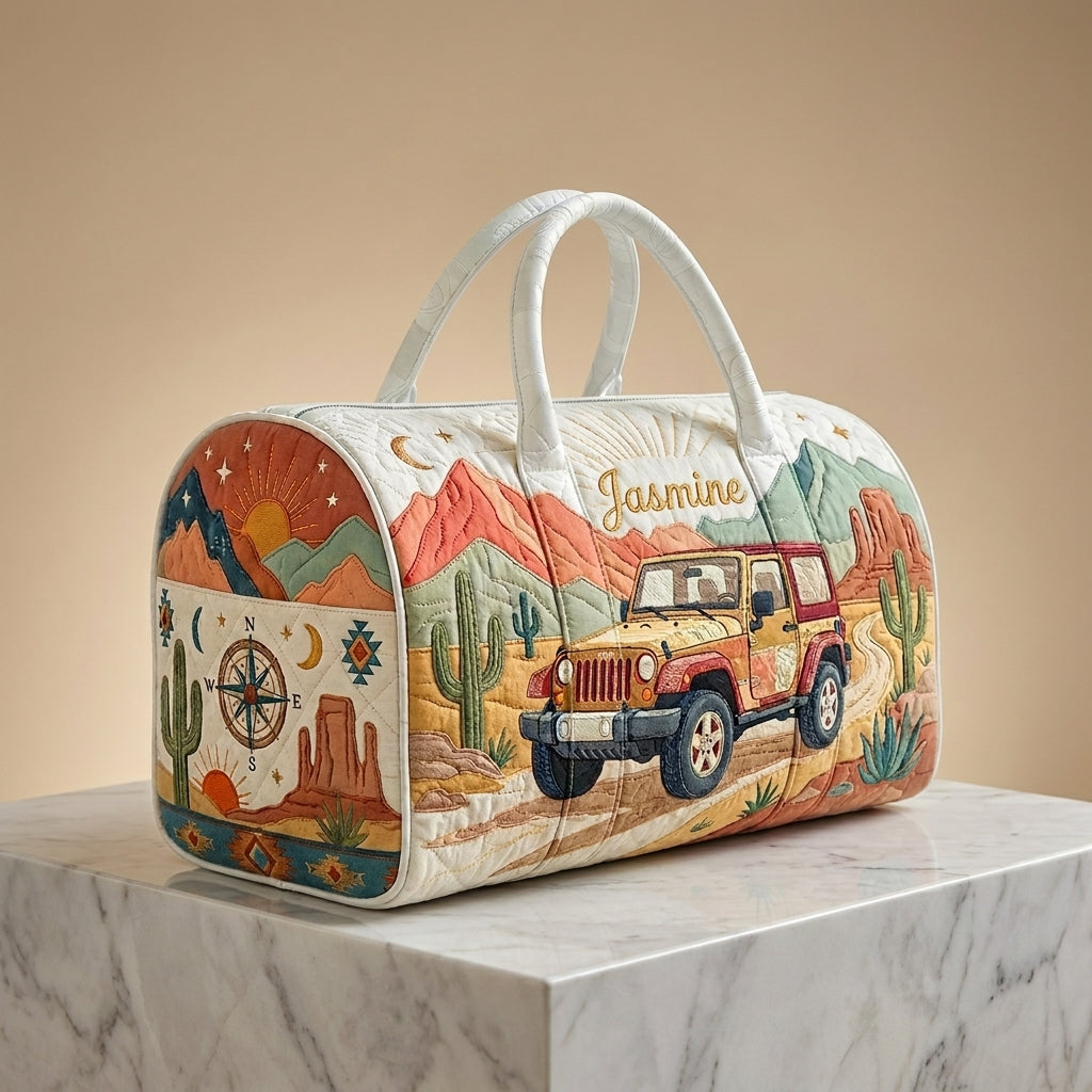Roaming the Desert Trails Personalized Quilted Pillow Bag