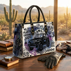 Wild Hearts Driving Jeep Personalized Leather Bag + Free Wallet