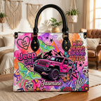 Jeep Skull Girl Personalized Leather Bag + Free Wallet