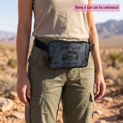 Jeep Girl Wild Flower Personalized Crossbody Belt Bag