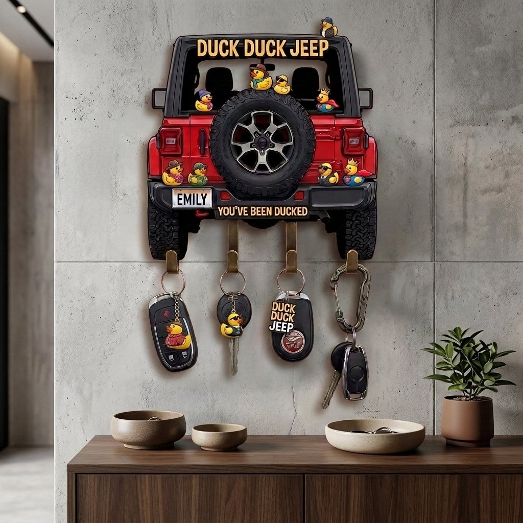 Duck Duck Jeep Personalized Acrylic Key Holder