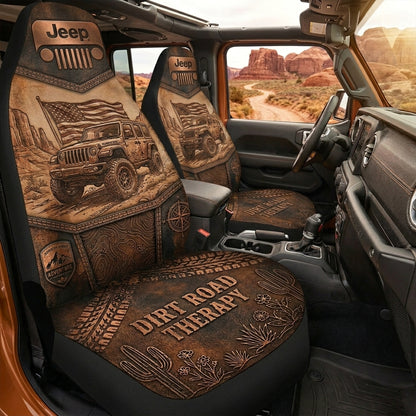 Dirt Road Therapy Car Seat Cover