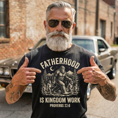 Fatherhood Is Kingdom Work Personalized T-Shirt