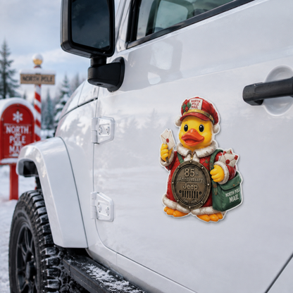 Jeep 85th anniversary Christmas duck vinyl magnet V5