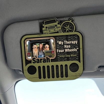 Jeep Dog Mom Personalized Acrylic Car Visor Clip