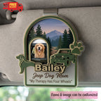 My Therapy Has Four Wheels Personalized Acrylic Car Visor Clip