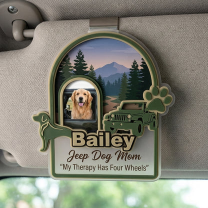 My Therapy Has Four Wheels Personalized Acrylic Car Visor Clip