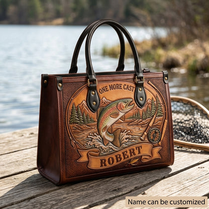 One More Cast Trout Leather Bag + Free Wallet