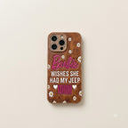 Barbie Wishes She Had My Jeep Leather Phone Case