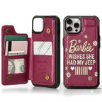 Barbie Wishes She Had My Jeep Leather Phone Case