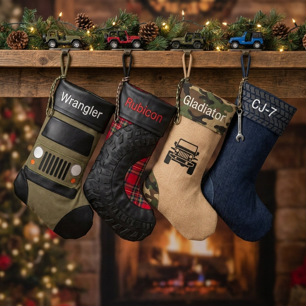 Personalized Jeep Christmas Socks
