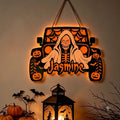 Jeep Skull Personalized Luminous Wooden Sign