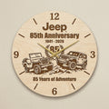 Jeep 85th Anniversary Wooden Clock