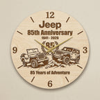 Jeep 85th Anniversary Wooden Clock