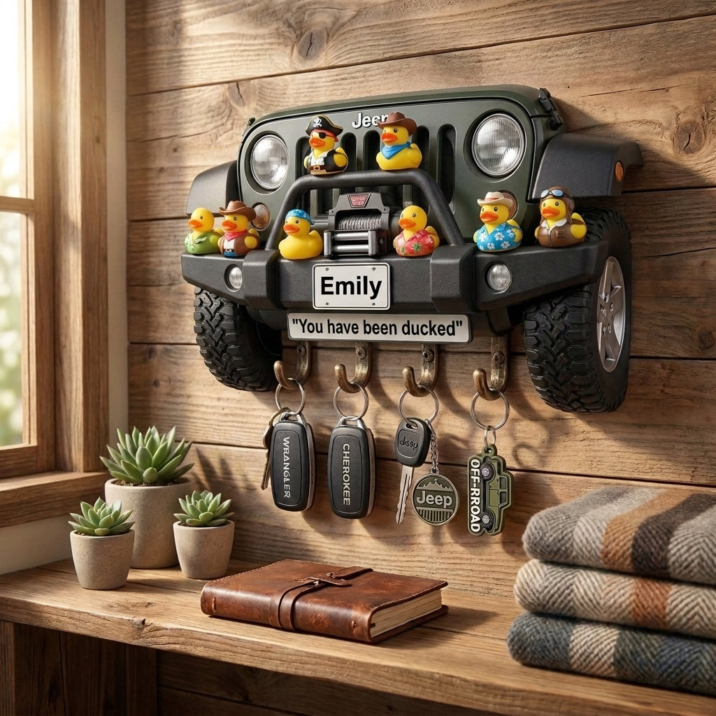 Duck Duck Jeep Personalized Acrylic Key Holder