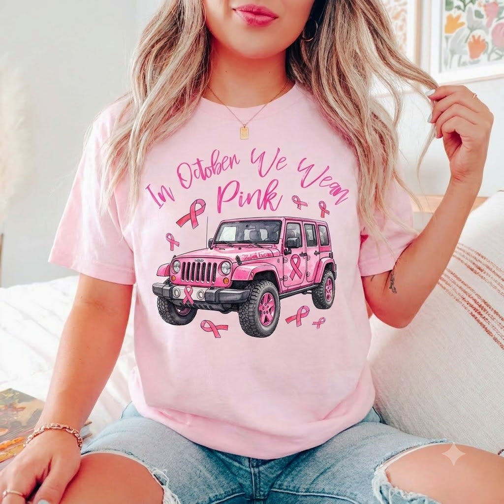 In October We Wear Pink T-shirt Hoodie Sweatshirt