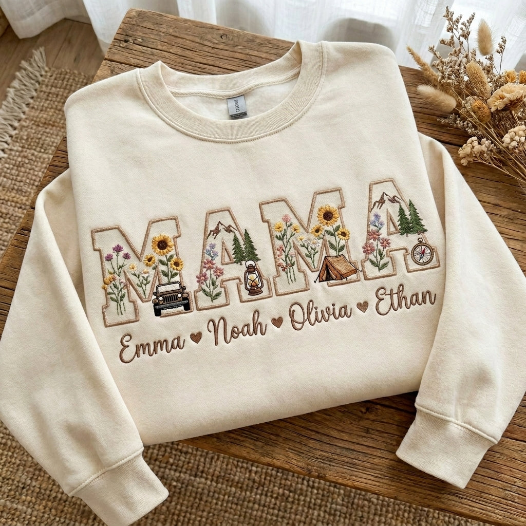 Jeep Mama Embroidered Personalized Sweatshirt