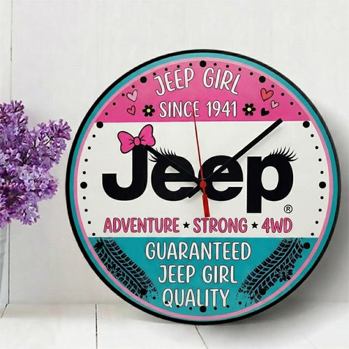 Jeep Girl Since 1941 Wooden Clock