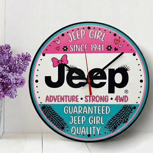 Jeep Girl Since 1941 Wooden Clock