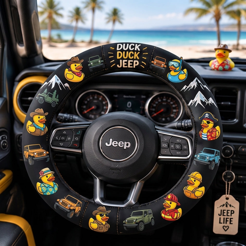 Duck Duck Jeep Steering Wheel Cover