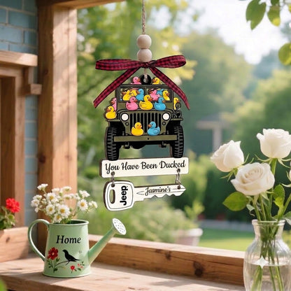 You Have Been Ducked Wooden Ornament With Wooden Tag