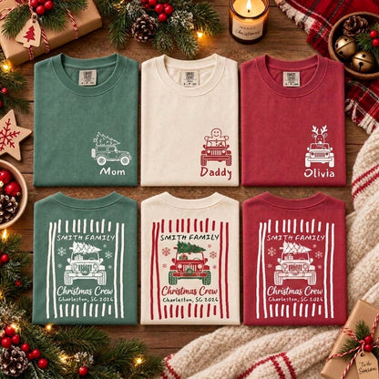 Christmas Crew Family Jeep T-Shirt