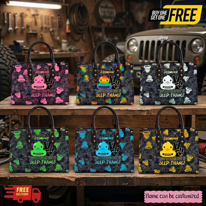 Jeep Thang Personalized Leather Bag + Free Matching Wallet