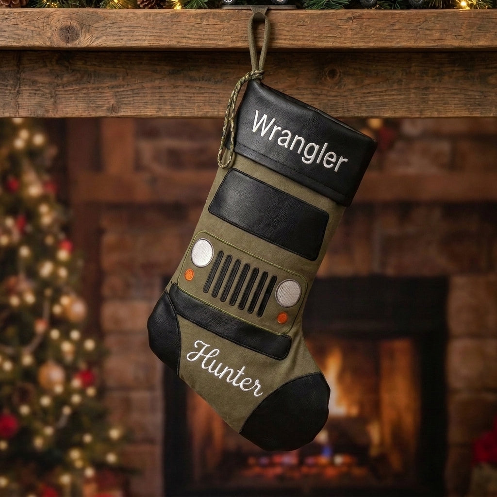 Personalized Jeep Christmas Socks