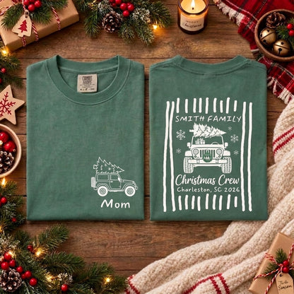 Christmas Crew Family Jeep T-Shirt