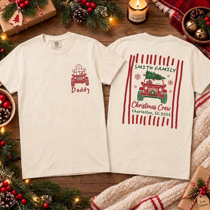 Christmas Crew Family Jeep T-Shirt