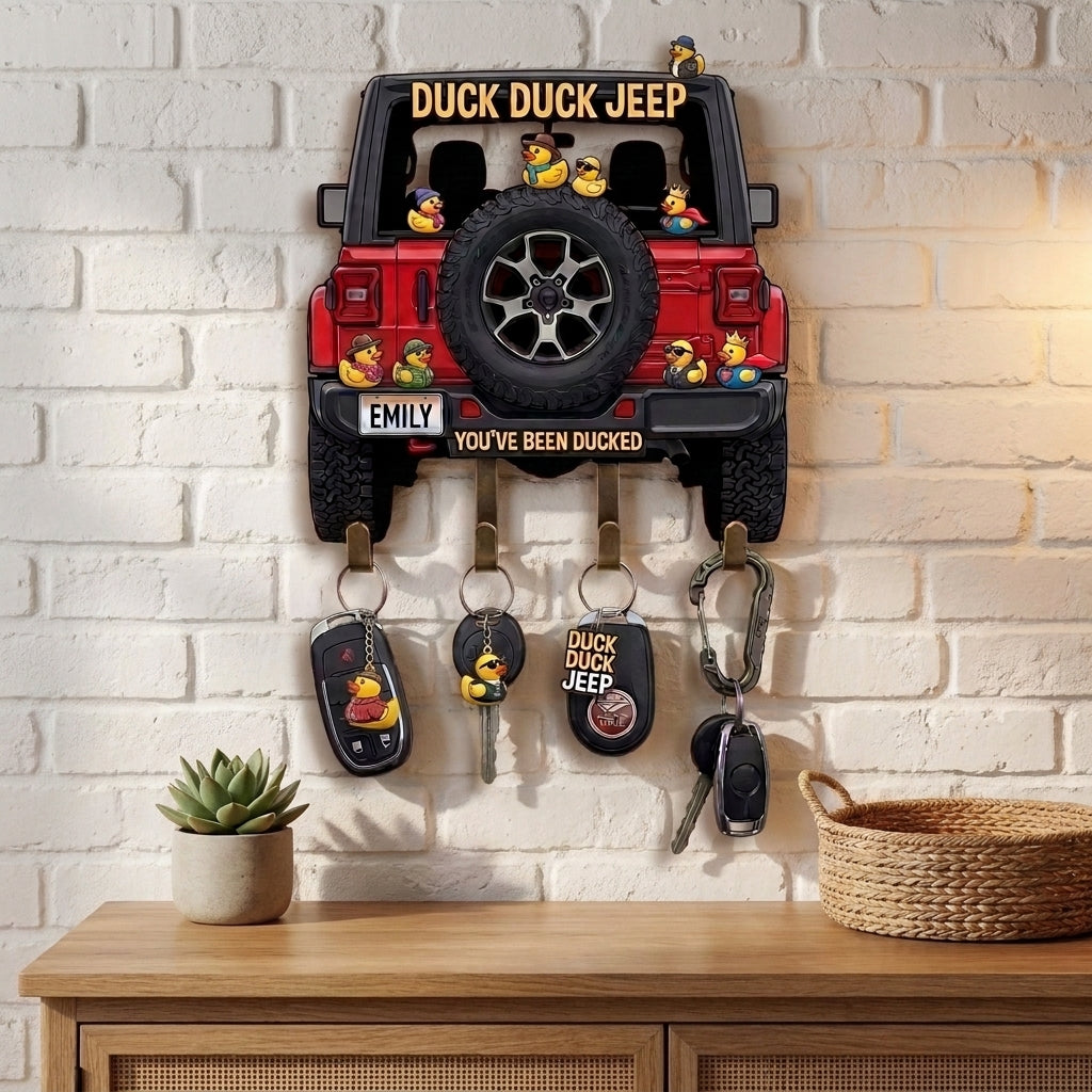 Duck Duck Jeep Personalized Acrylic Key Holder